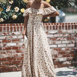 Vici Floral Off-Shoulder Maxi Dress